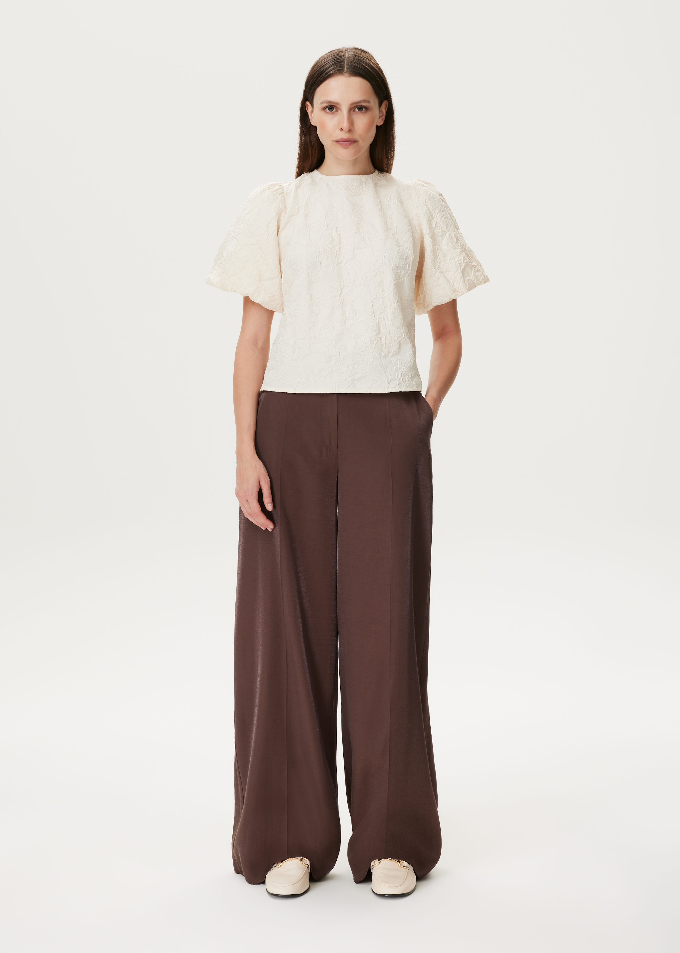 Jacquard bloemen top