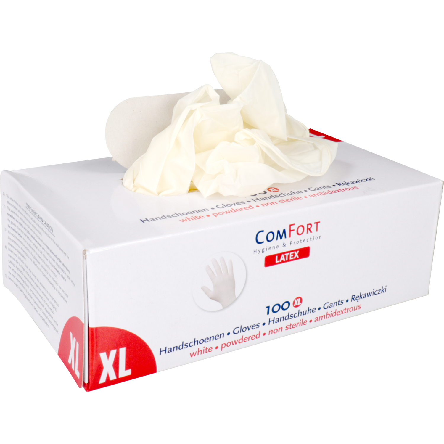 ComFort Handschoen, Latex, gepoederd, XL, 5.4gr, wit