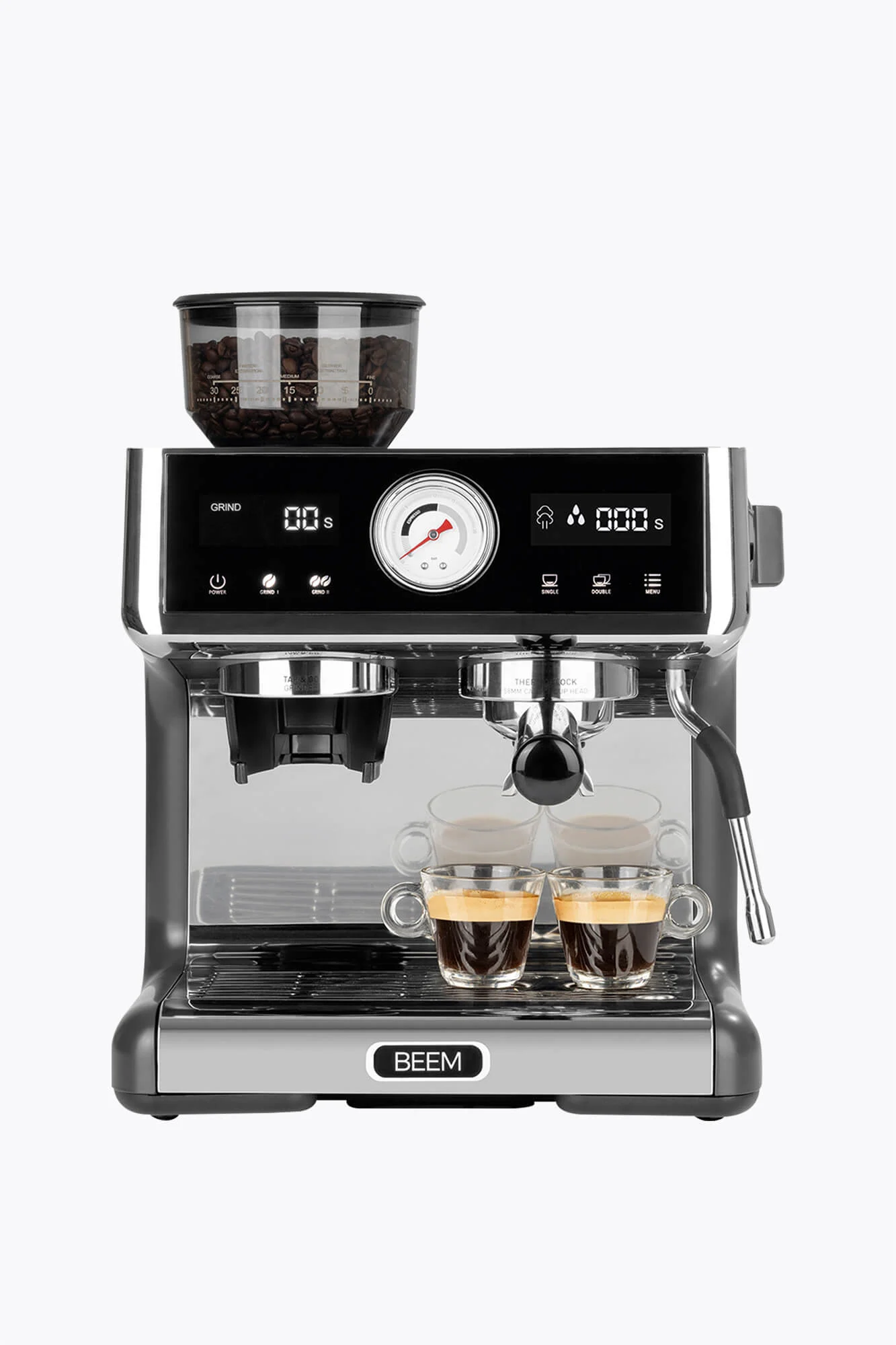 BEEM Siebträgermaschine Espresso Grind Expert + Leveler