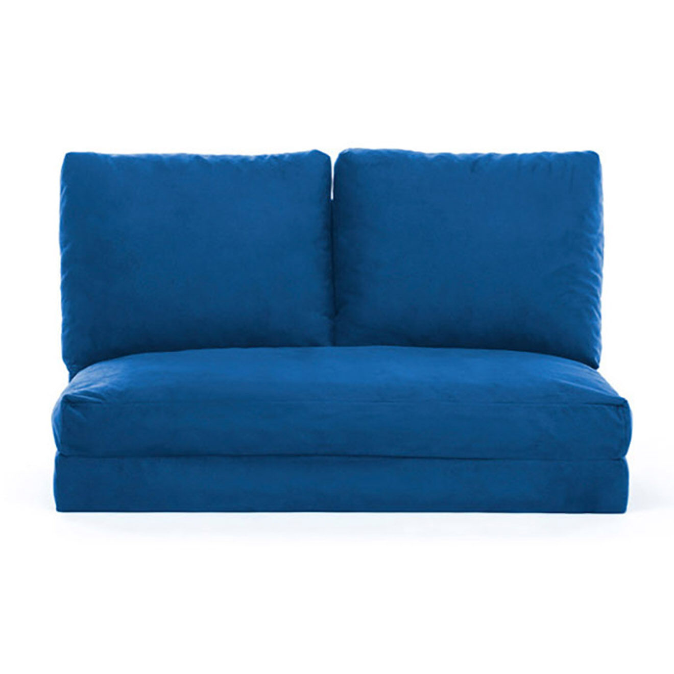 Homitis Banquette Convertible 2 places Taida bleue - 120x68x26 cm