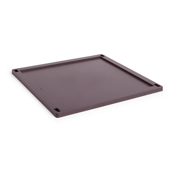 HAY - Colour Crate Square Deckel L, Kunststoff, bordeaux
