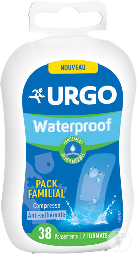 Urgo Waterproof Pack Familial Compresse Anti-Adhérente 38 Pansements