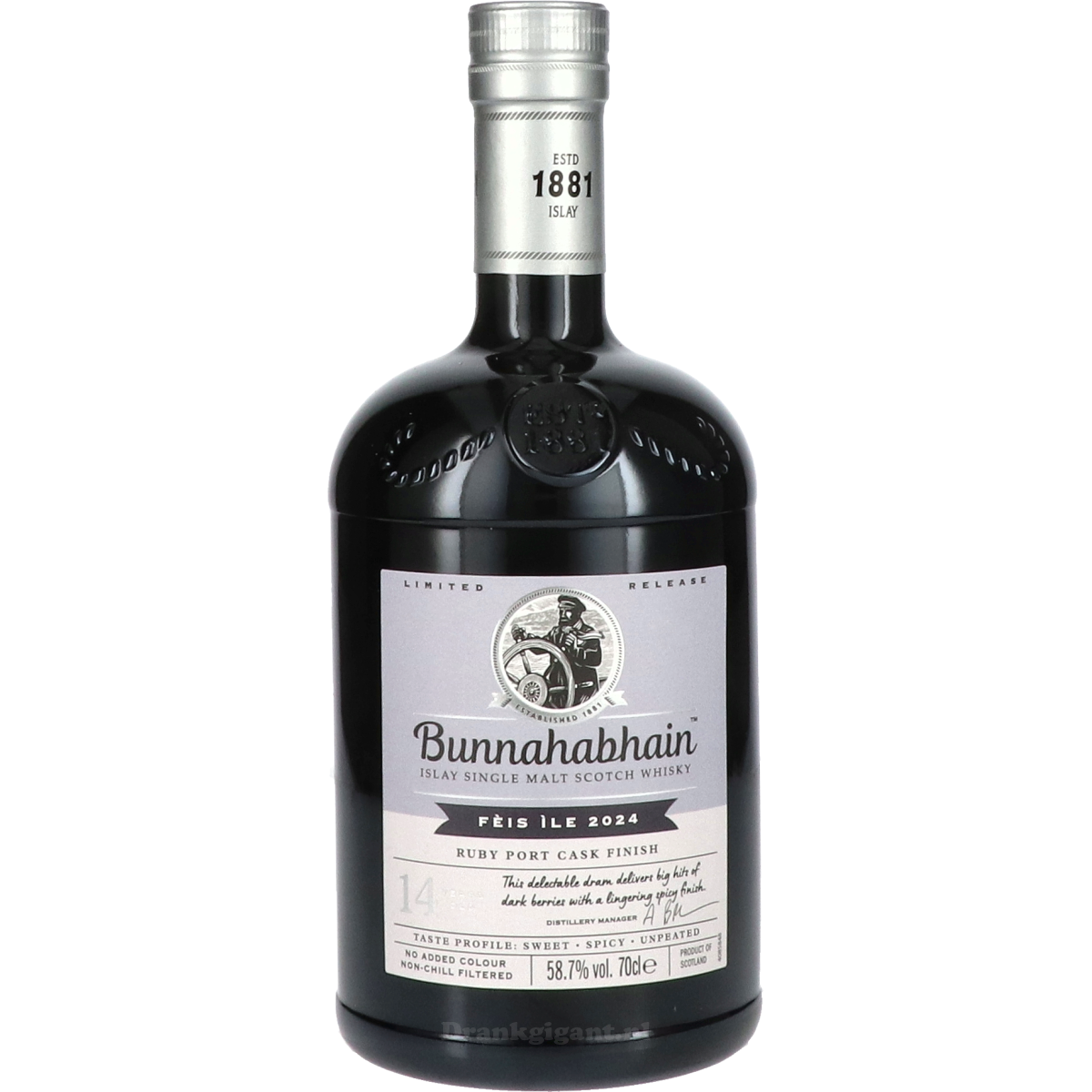 Bunnahabhain 14 Years Ruby Port Cask Finish Feis Ile 2024 70 cl