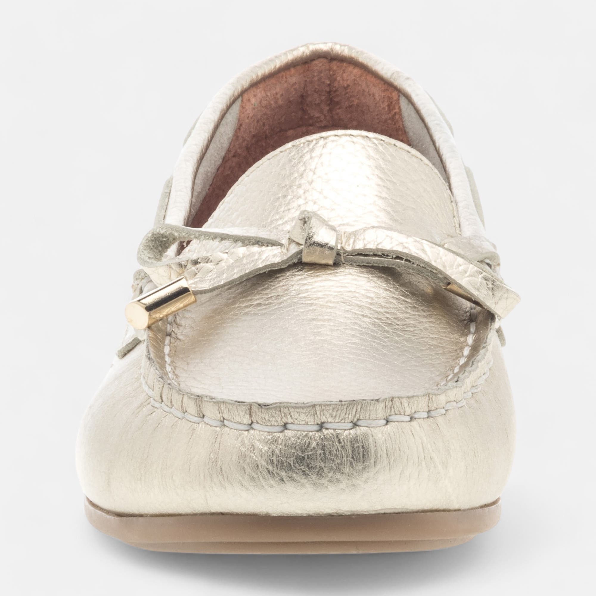 Mocassins Femme en cuir or