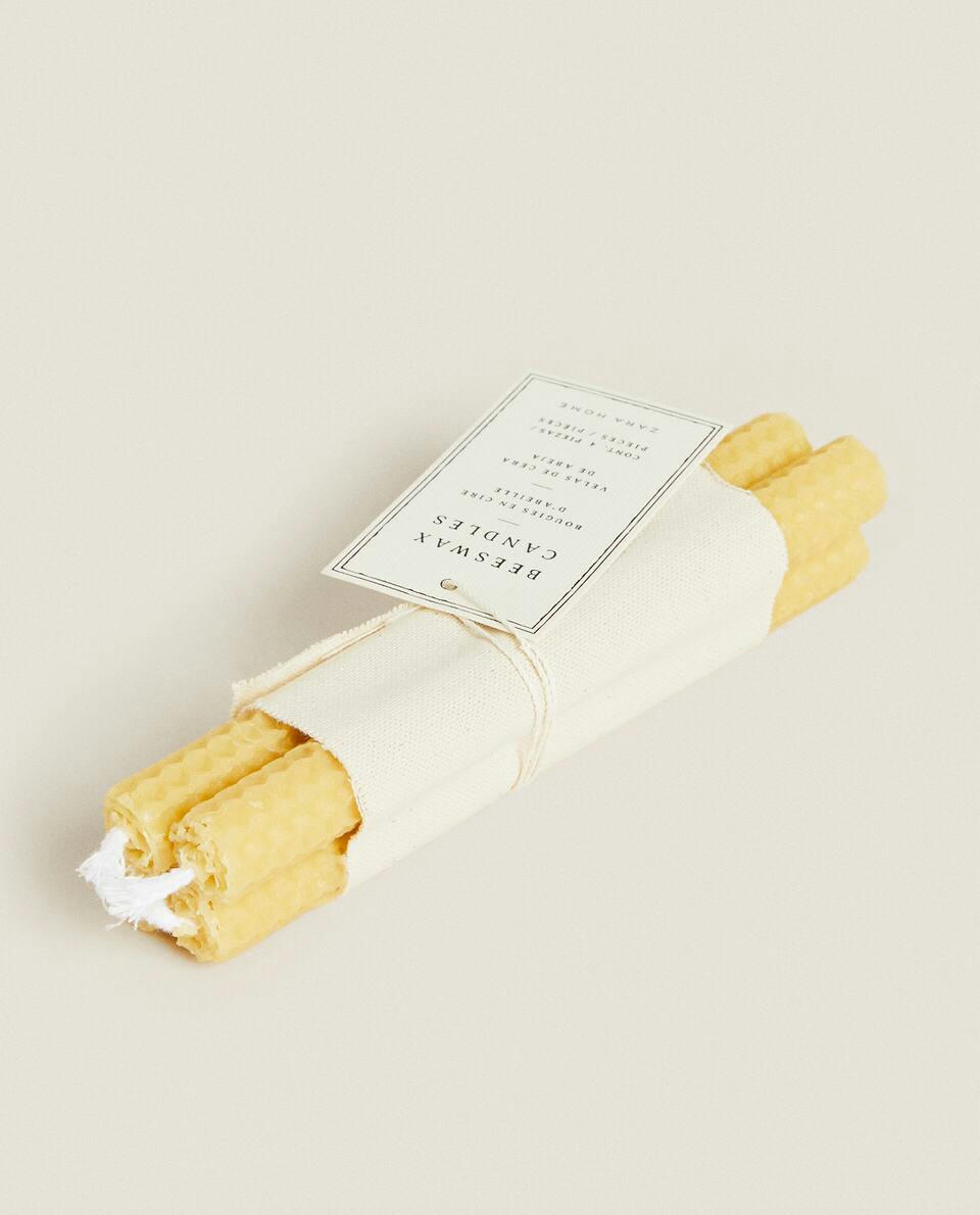PACOTE DE VELAS DE CERA DE ABELHA (PACOTE COM 4)