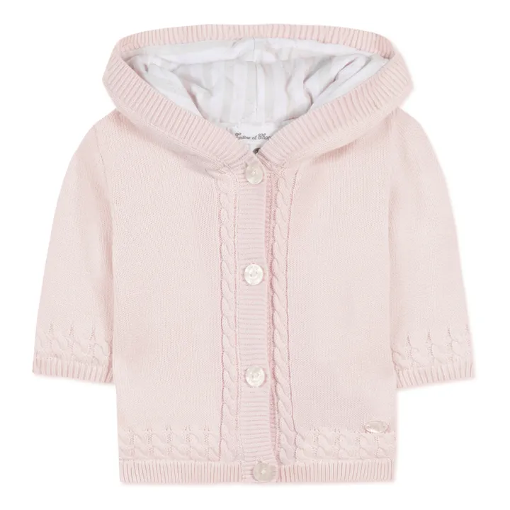 Tartine et Chocolat Veste en Maille | Rose pâle
