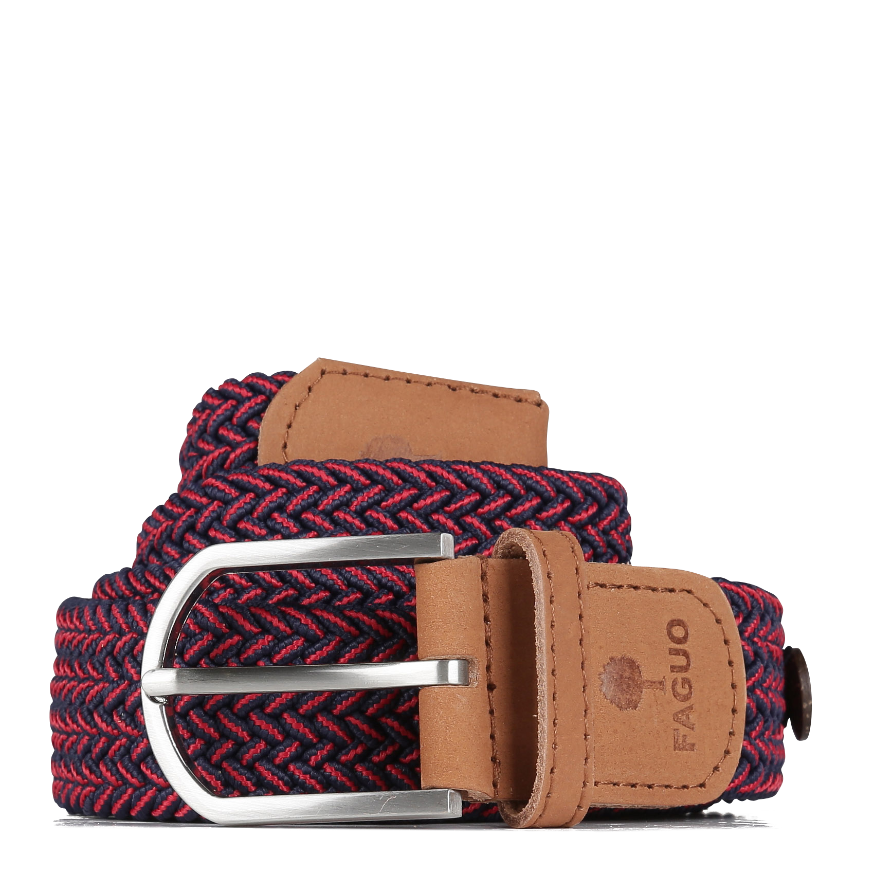 Ceinture tressée en toile | Rouge