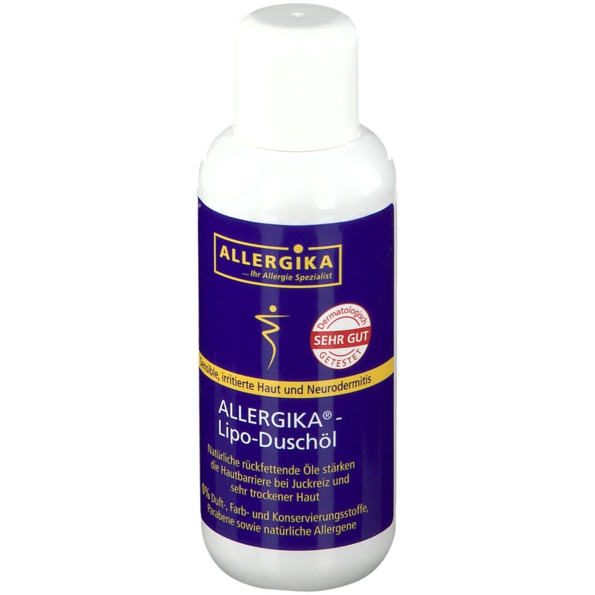ALLERGIKA® Lipo Duschöl - Hautbarriere stärkendes, rückfettendes Duschöl bei sehr trockener, irritierter Haut und Juckreiz