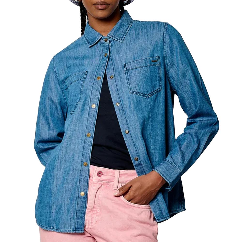 Kaporal Chemise Manches Longues Bleu Femme Kaporal BINEE