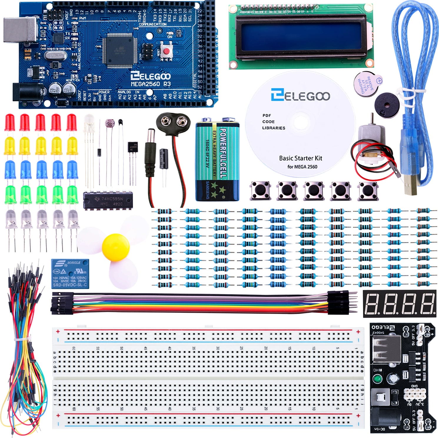 Elegoo  Mega 2560 Basic Starter Kit    Tauche ein in die Arduino-Welt des Programmierens