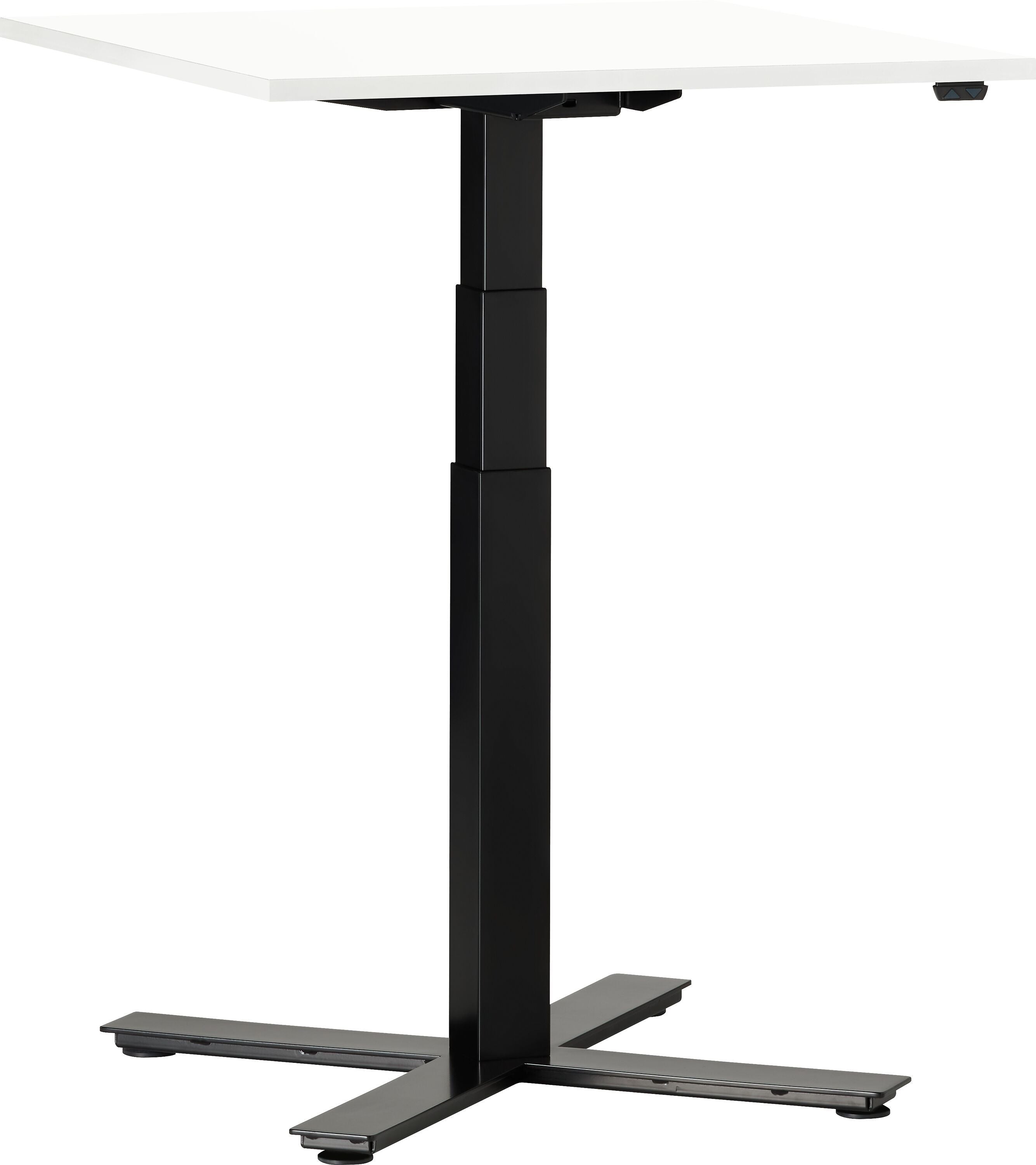 FLEXCUBE Besprechungstisch höhenverstellbar - Weiss / B: 70.0 cm x T: 70.0 cm x H: 62.5 cm