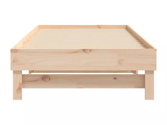 Lit coulissant 2x(75x190) cm Bois de pin massif