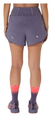 Short 2-en-1 Asics Road 3.5in Violet Femme