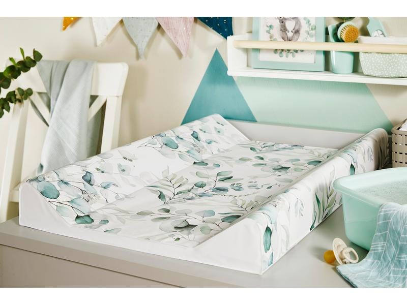 Rotho Babydesign Wickelkissen mit Keil Natural Leaves 50 x Wickelunterlage mit Keil Natural Leaves 50 x 70 cm