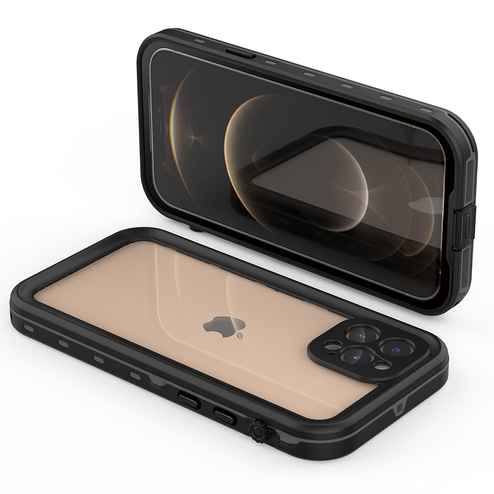 iPhone 12 Pro Wasserfeste Outdoor Schutz Hülle (IP68) - Schwarz