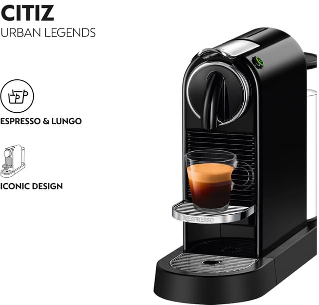 NESPRESSO® CitiZ kaffemaskine fra DeLonghi, Sort