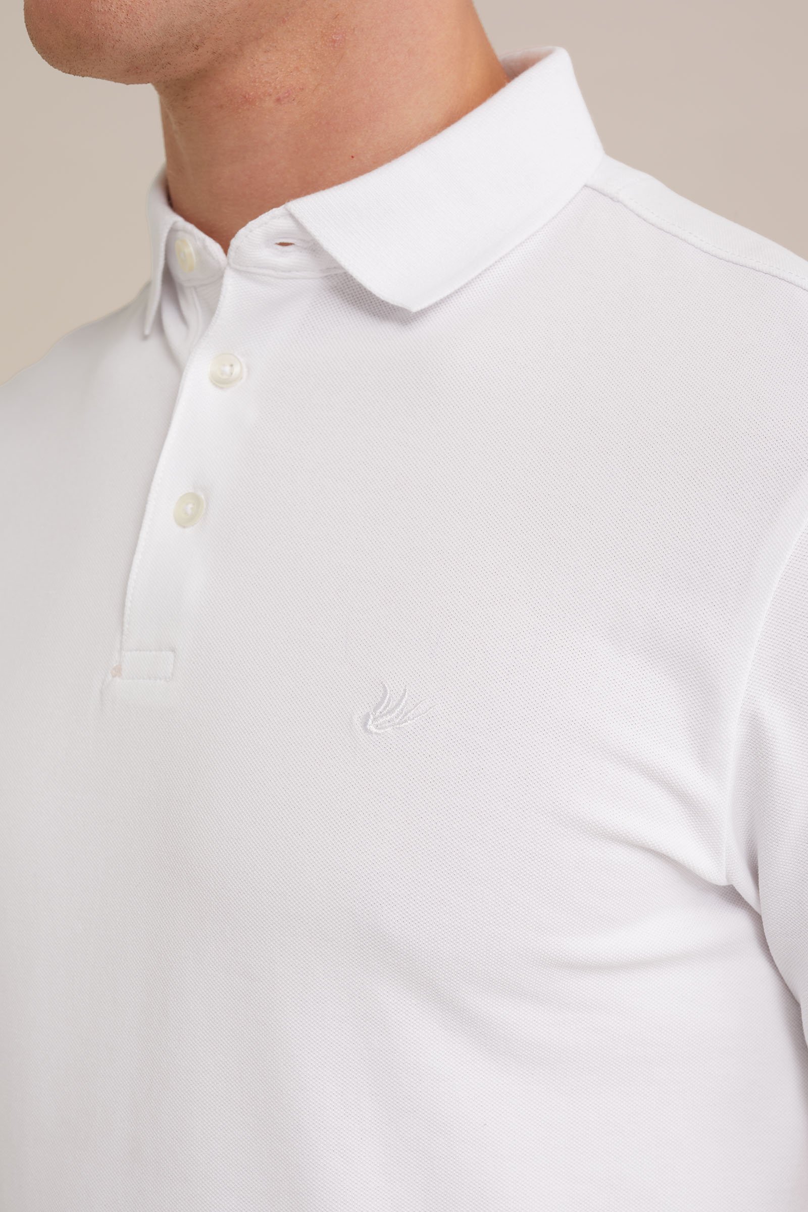 polo met structuur WE Fashion Wit
