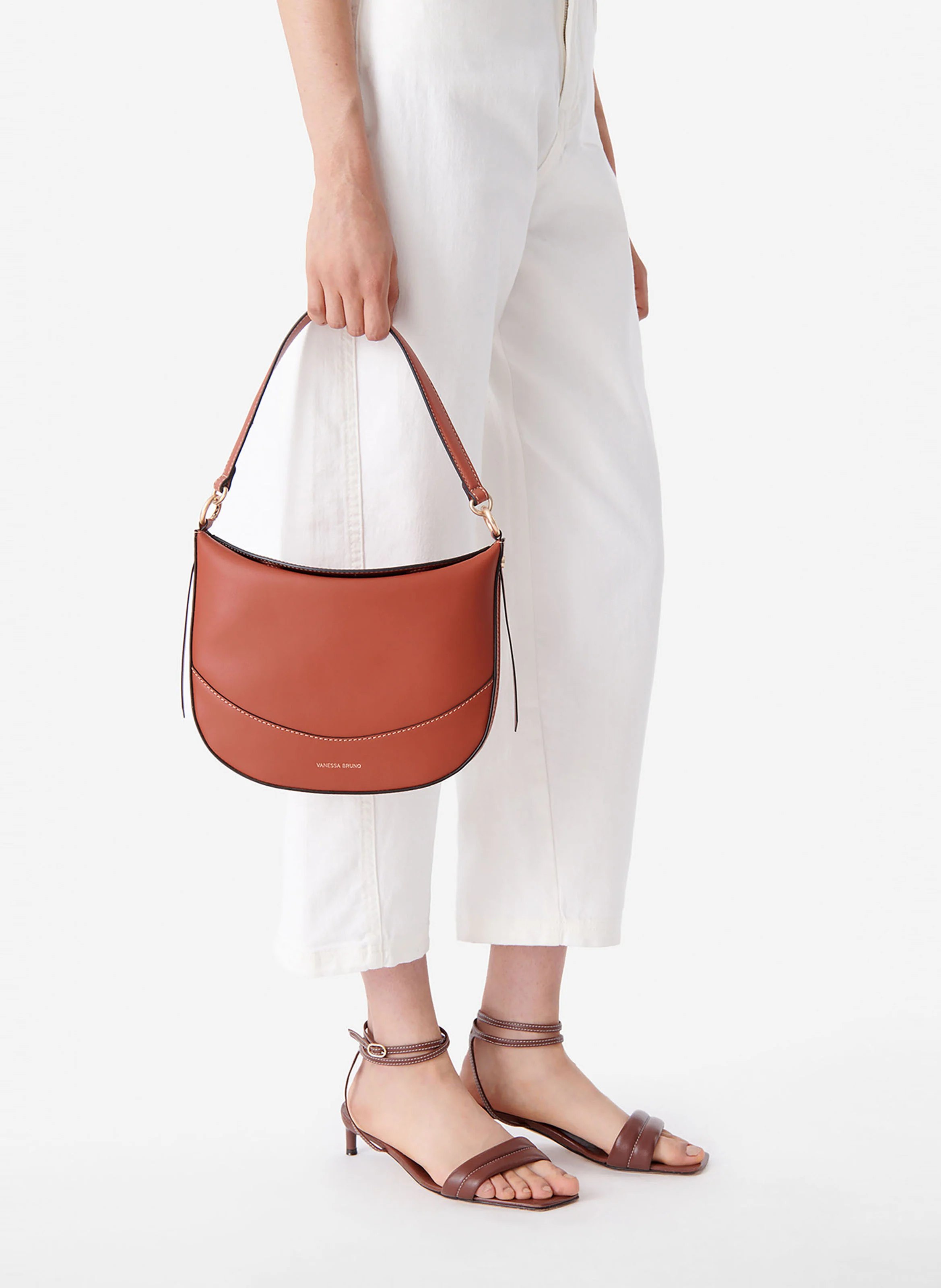 DAILY BAG MM - Sac porté épaule en cuir | Marron