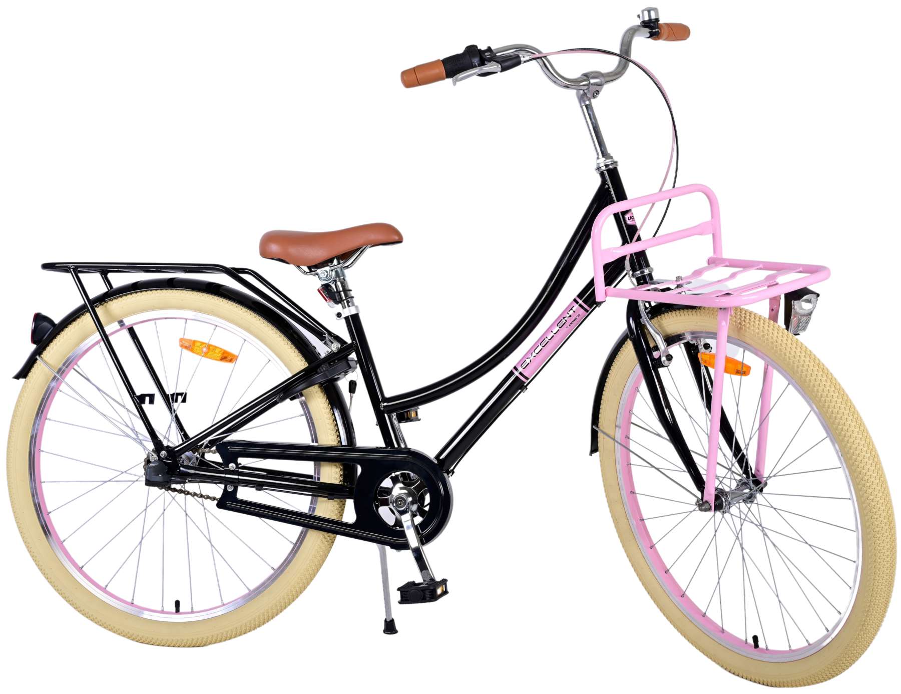 Kinderfahrrad Excellent Fahrrad für Mädchen 26 Zoll Kinderrad Schwarz