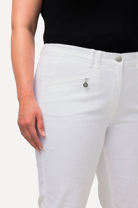 Hose Mony, wadenlang, Zipptaschen, Stretch