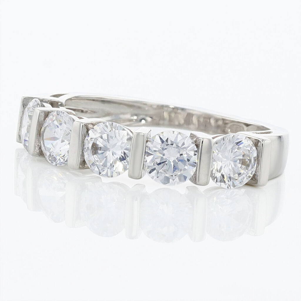 Bague Lyana Or Blanc Oxyde De Zirconium