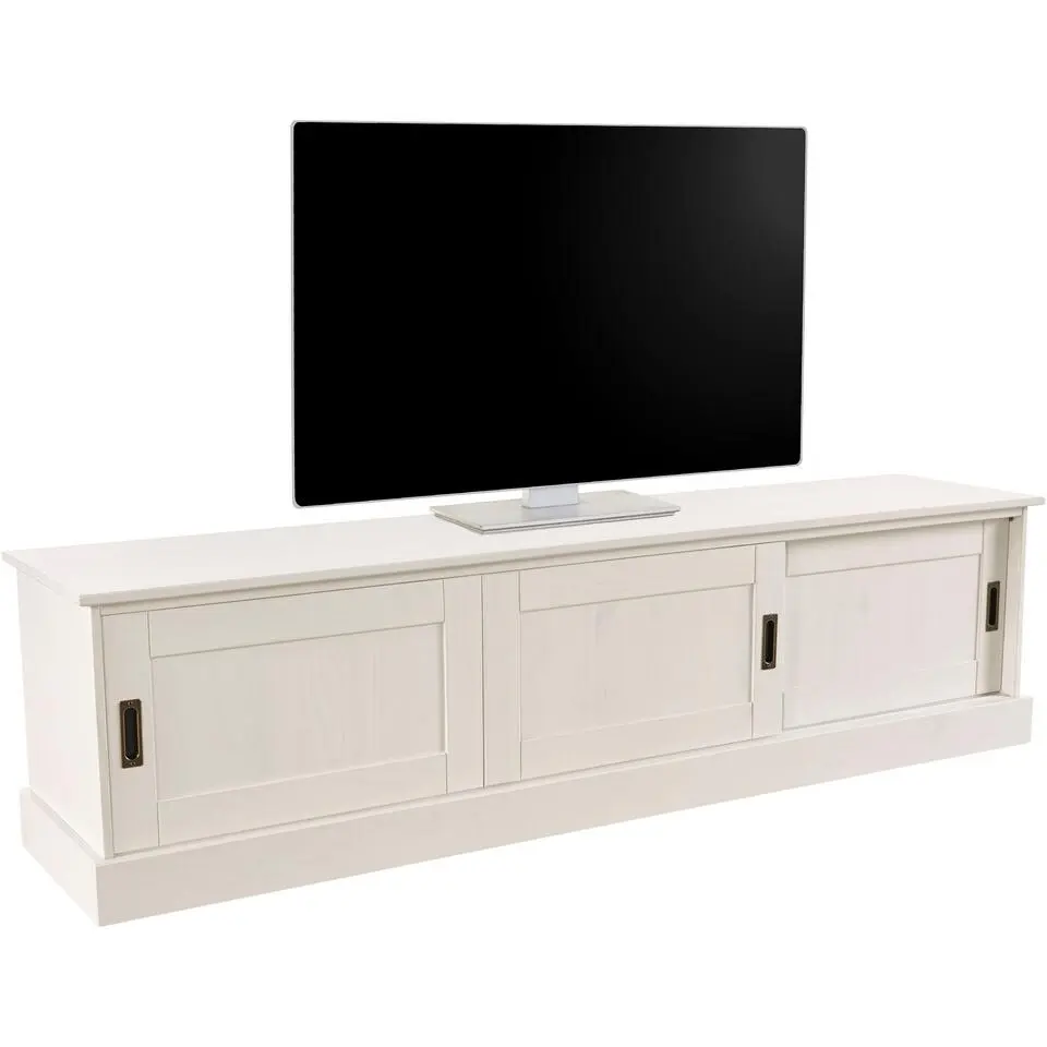Harry - TV-meubel met 3 deuren in wit grenen