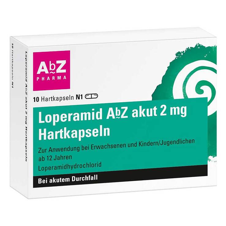 Loperamid AbZ akut 2 mg Hartkapseln, 10 St
