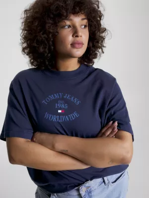 Camiseta Curve Logo Relaxed Fit Jersey