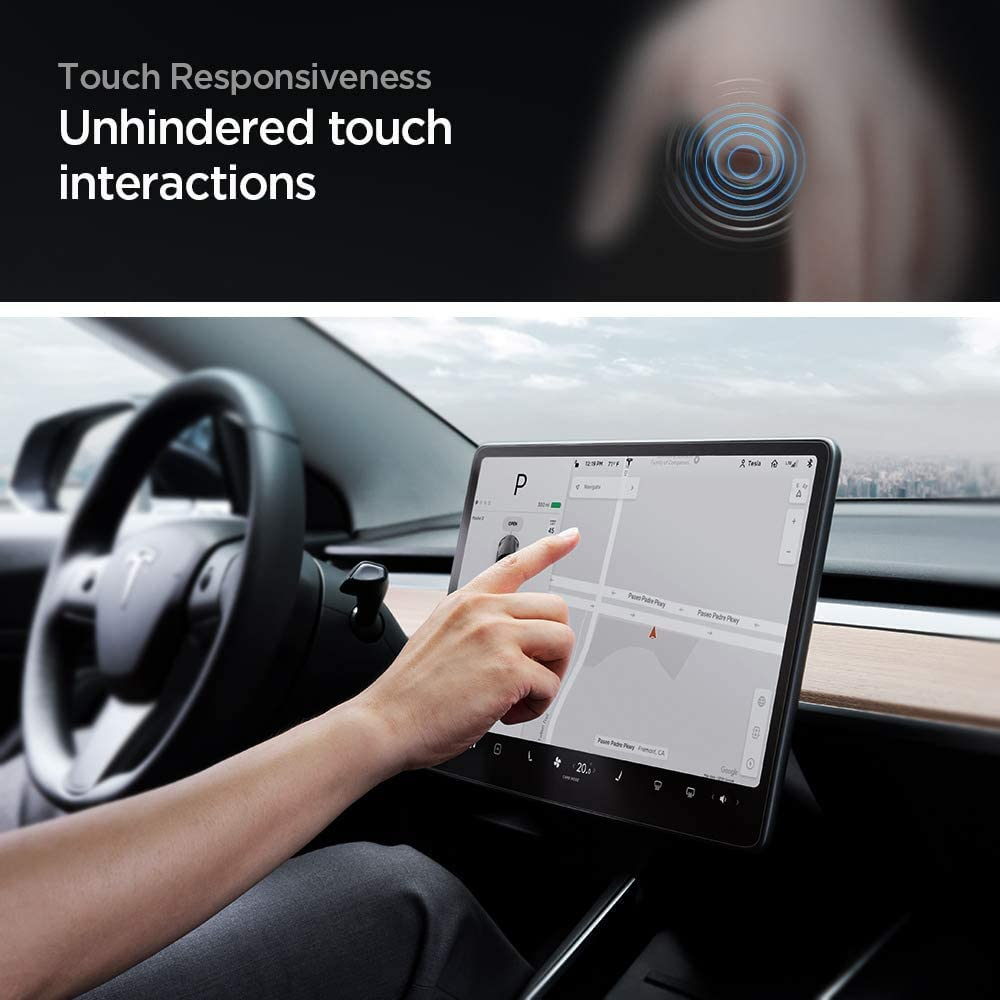 Tesla Model Y / Model 3 Glas Tr EZ Fit Panzer Glas Case Friendly   Montagerahmen (AGL01086)