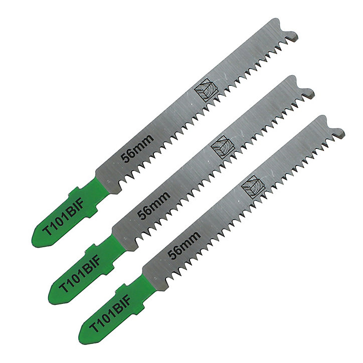3 lames de scie sauteuse T droite propre Stratifié