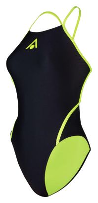 Maillot de bain Femme Essentials Diamond Back Noir / Jaune