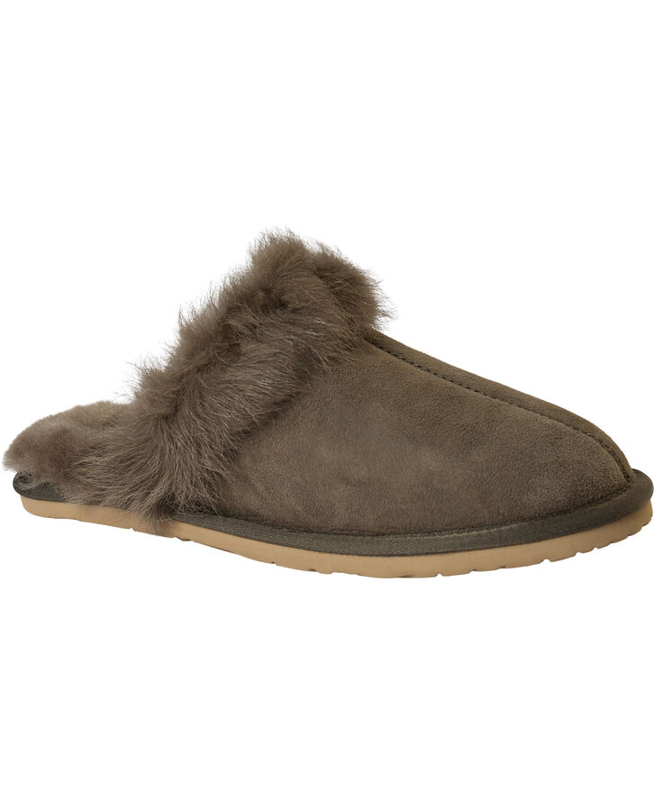 Lovelies VIGRA - SHEARLING SLIPPERS Army