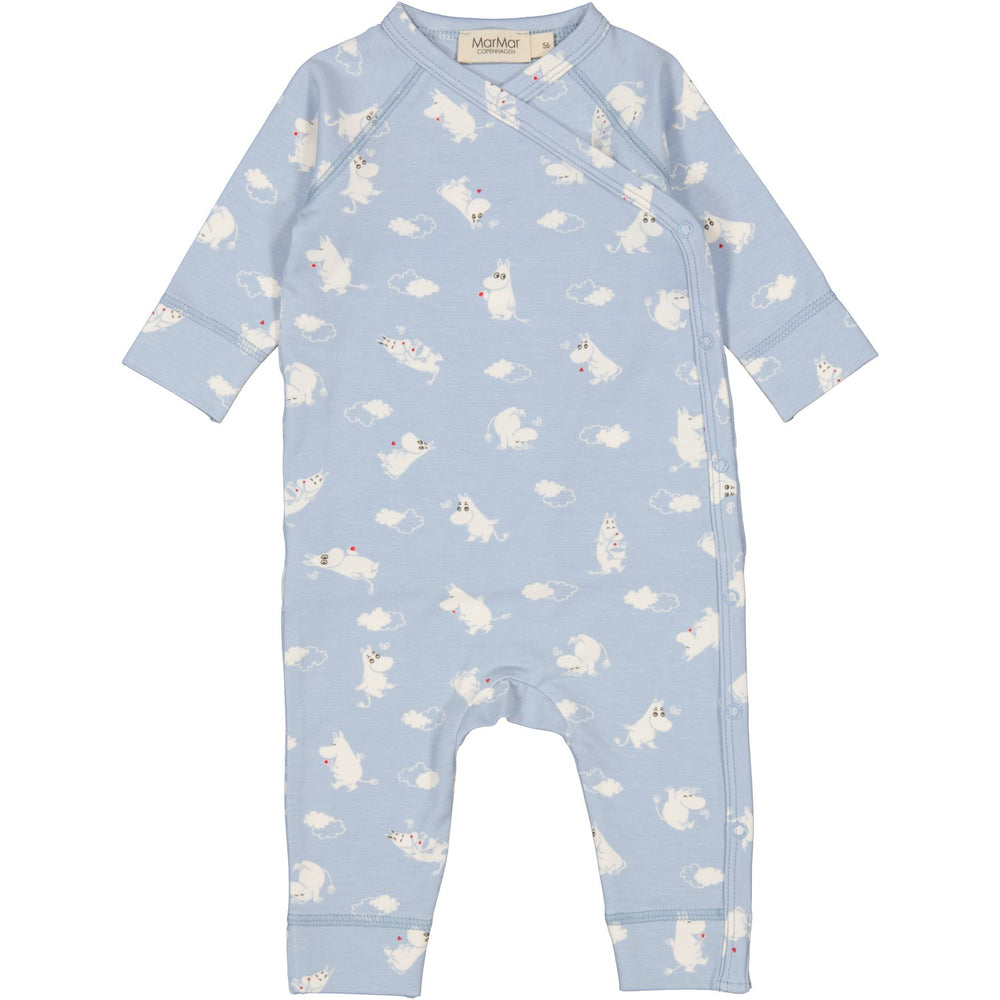 Køb MarMar New Born Modal Smooth Print Blue Moomin Rulo Romper