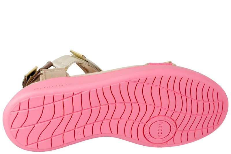 WODEN LINE TRICOLOR SANDAL I PINK TEKSTIL