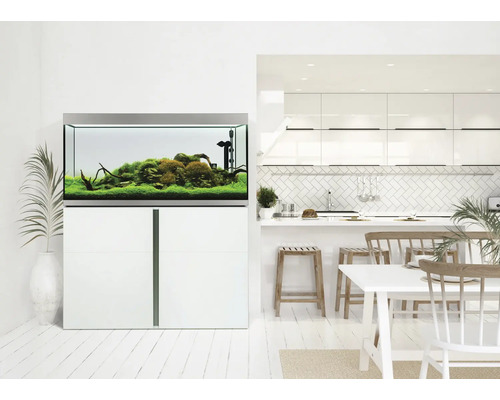 Fluval Siena 332 aquariumcombinatie met LED-verlichting, verwarming, buitenfilter en kast, 332 l, wit, 110 x 55 x 128 cm