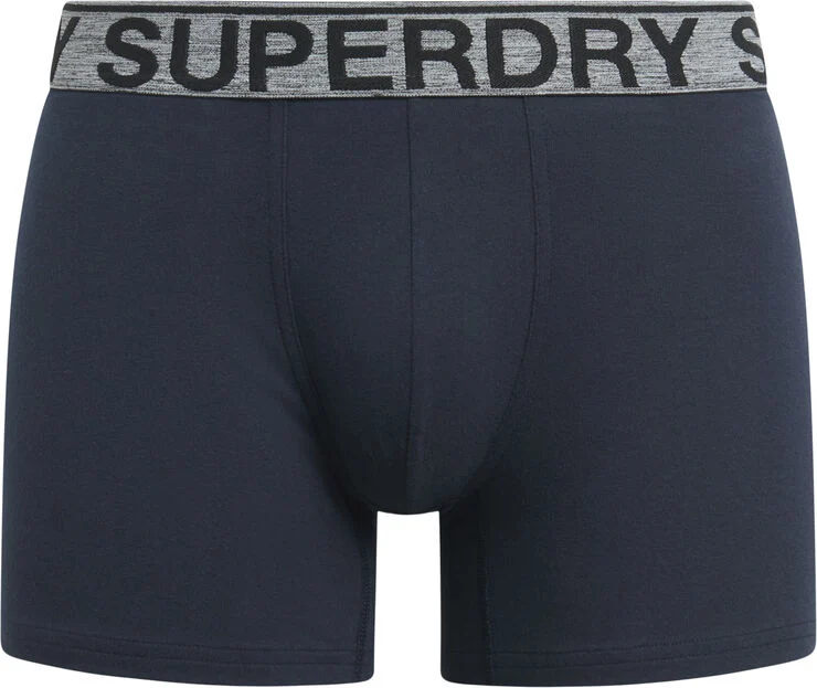 Superdry BOXER TRIPLE PACK Navy/navy stripe/drk indg marl