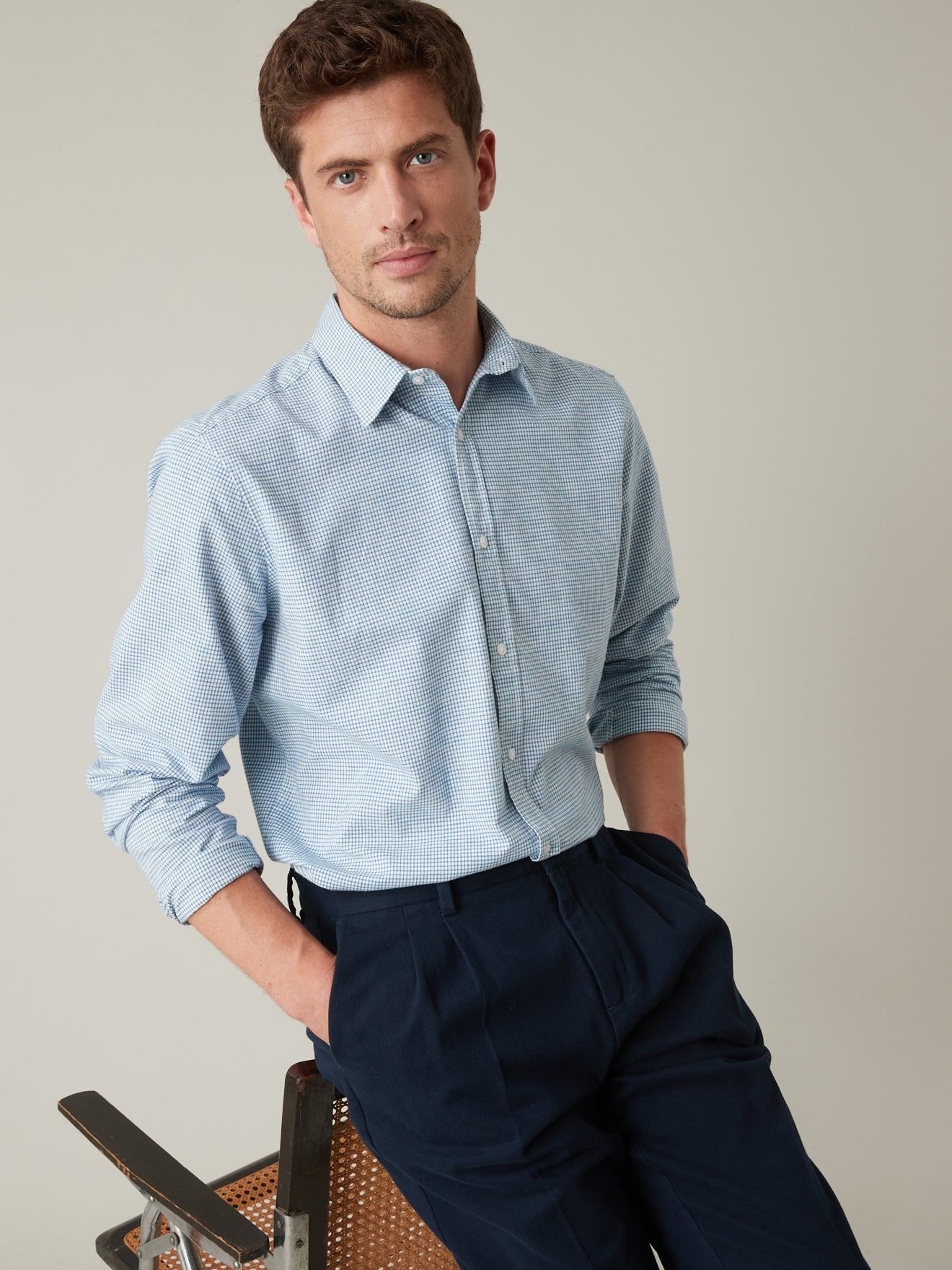 Chemise Regular Fit homme carreaux fenêtre