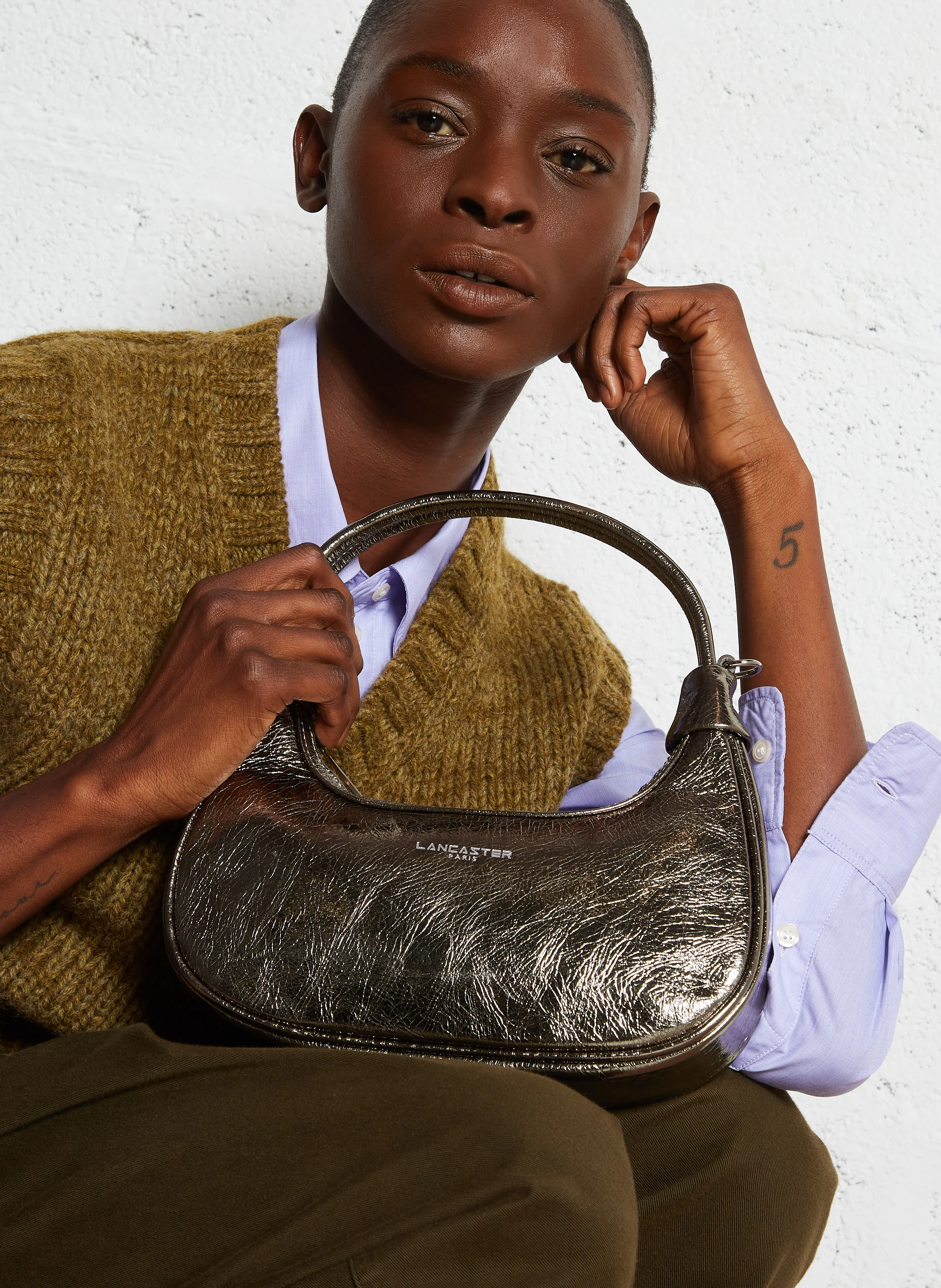 AURA - Sac à main en cuir | Argent