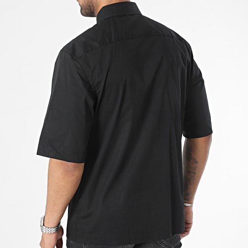 Chemise Manches Courtes Poplin Stretch Modern 1591 Noir