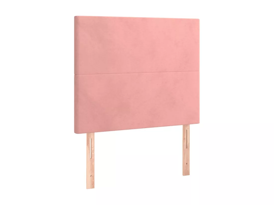 Sommier tapissier avec matelas et LED Rose 90x190 cm Velours