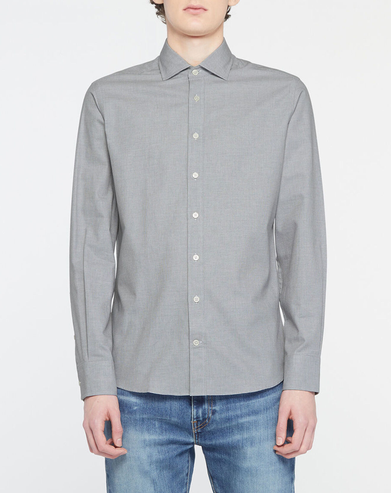 Hackett London Chemise Slim Fit Dobby gris clair