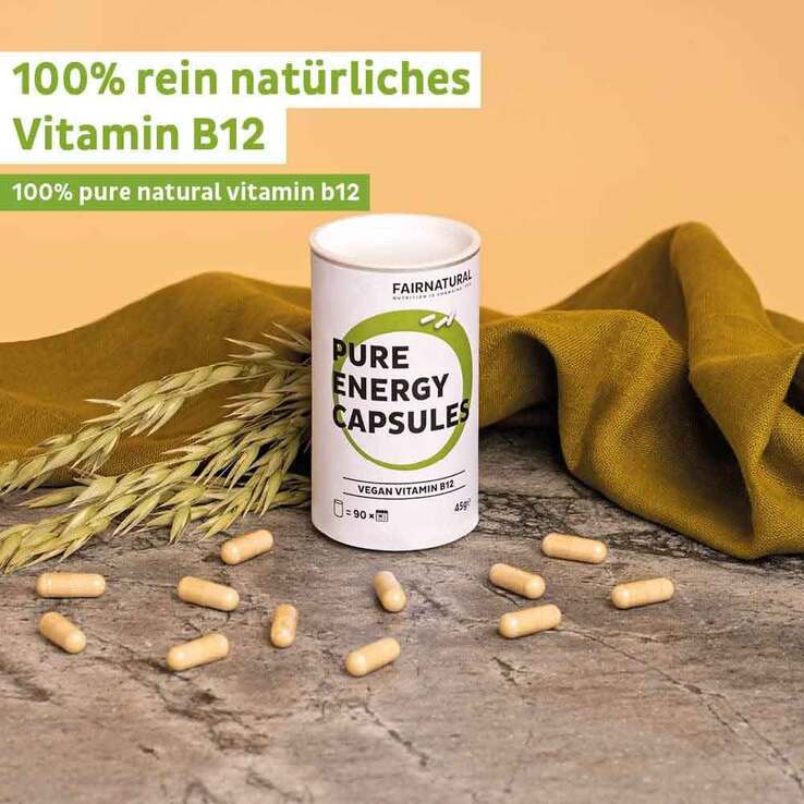 Fairnatural Vitamin B12 hochdosiert + vegan Kapseln, 90 St