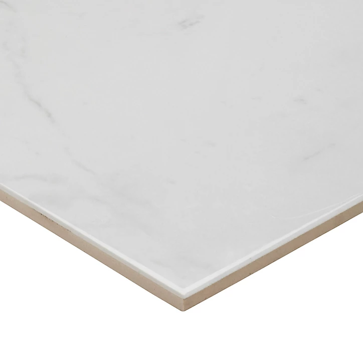 Carrelage sol blanc 30 x 60 cm Elegance Marble