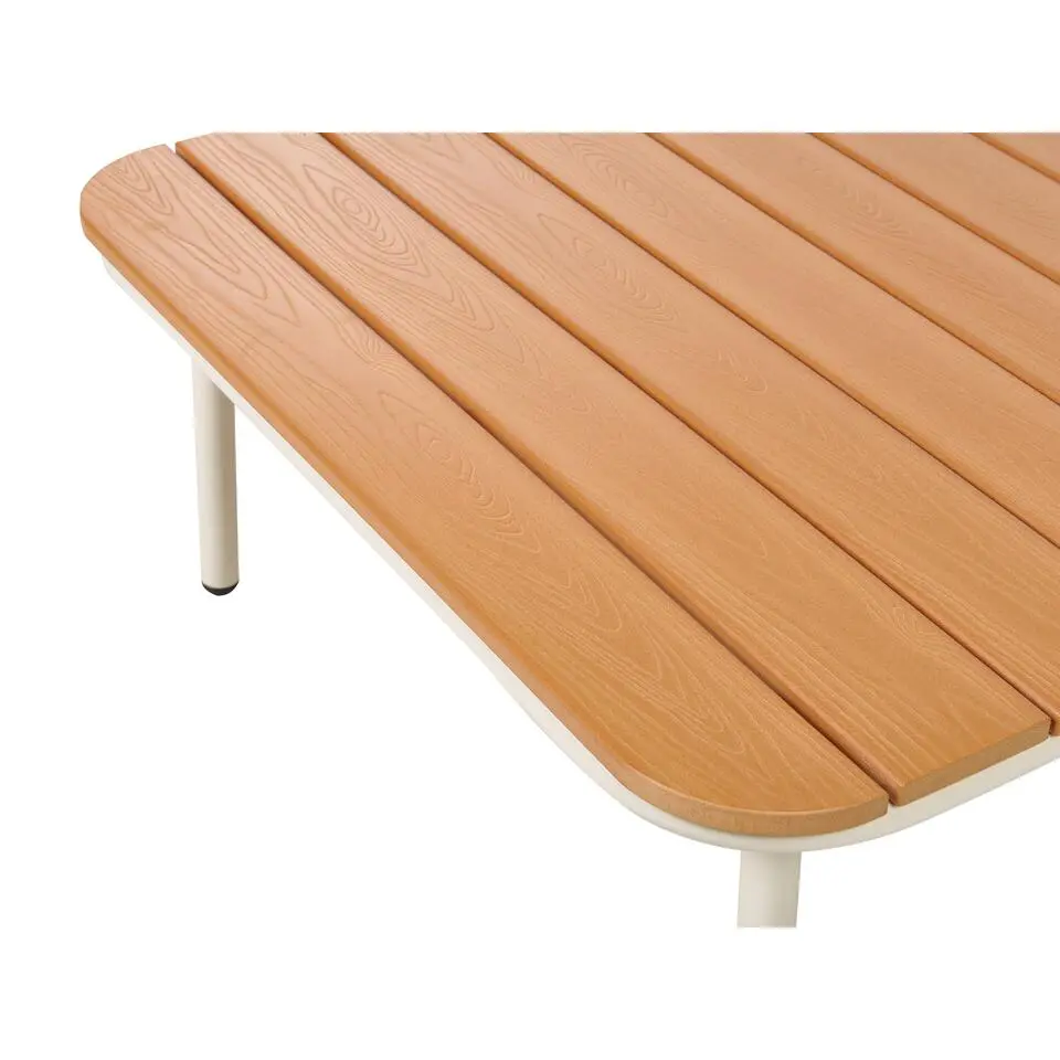 SENISE - Tuinsalontafel - Lichthout - 74 x 74 cm - Kunsthout