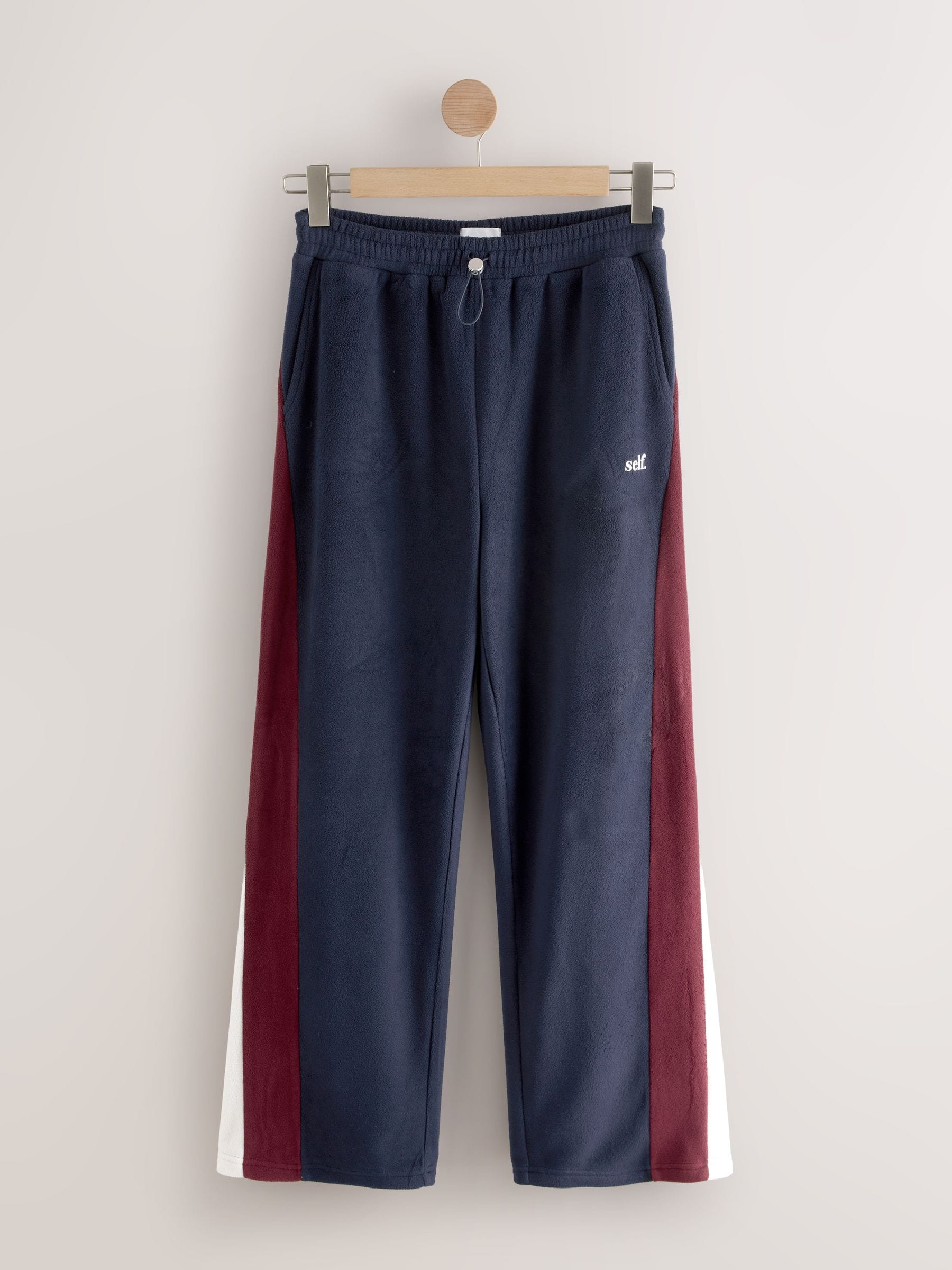 self. Wide Leg Fleece Joggers