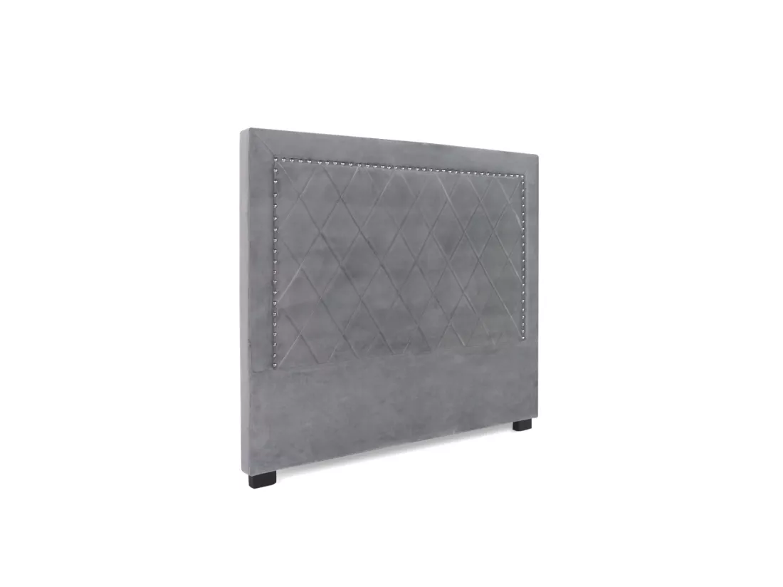 Tête de lit Nolwen Velours Gris Argent 140cm