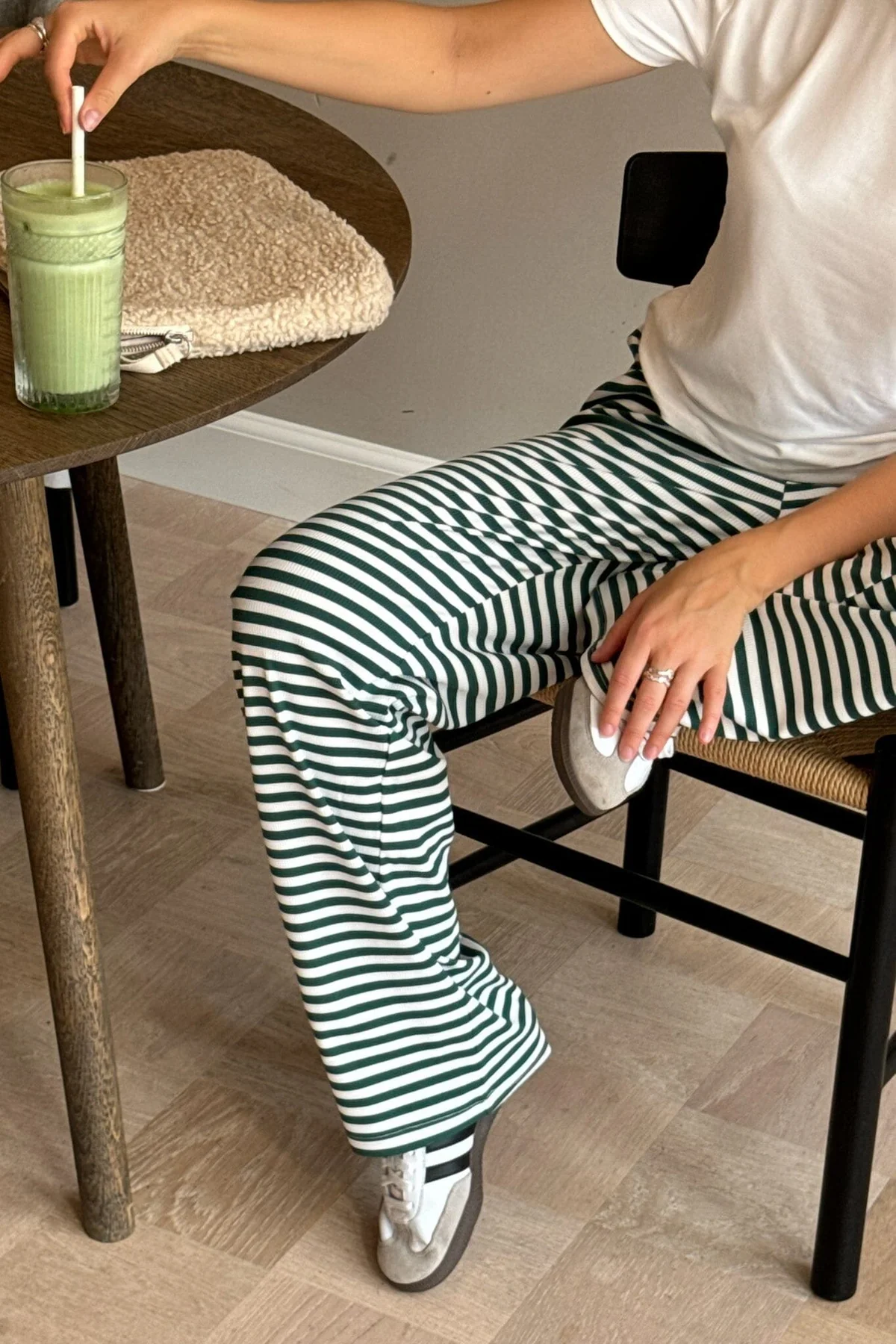 BYIC Zhannaic Pants gs green stripes