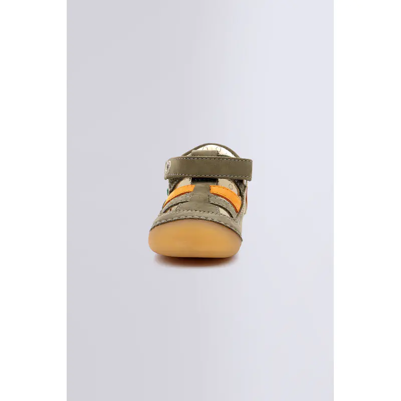 SUSHY KAKI ORANGE SALOMÉS Cuir Garçon