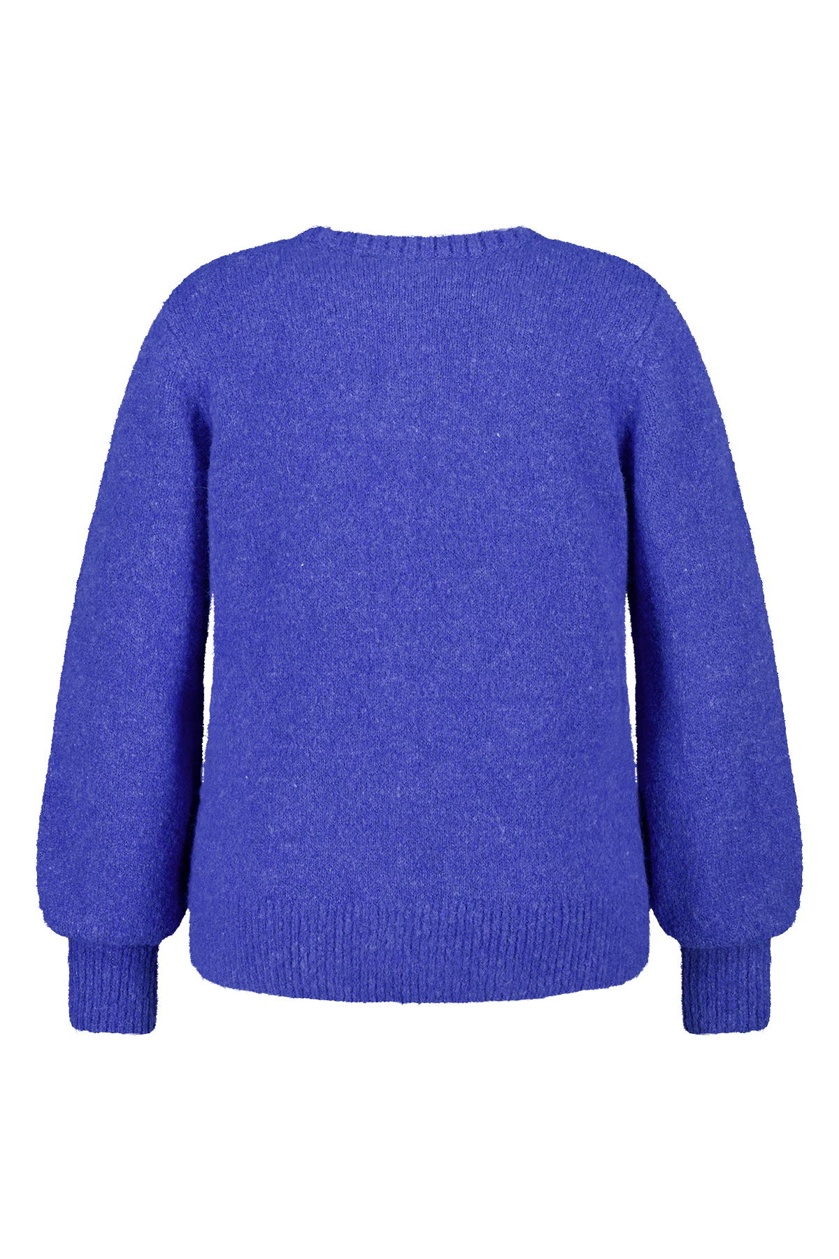 Fijn gebreid vest met knoopsluiting Kobalt blauw