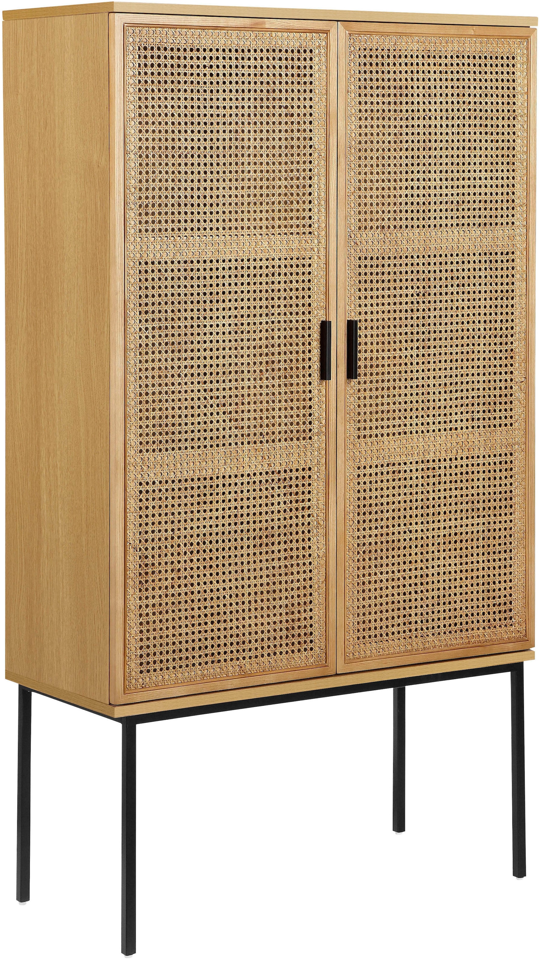 INOSIGN Highboard »Keylea« Eschenholz-Details, robustem Metallgestell, FSC-zertifiziertem Holz